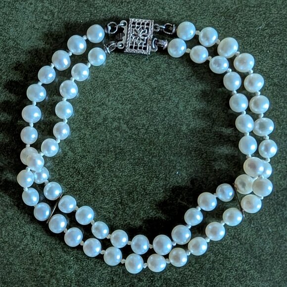 Pearl and Sterling Silver Bracelet - Picture 4 of 8
